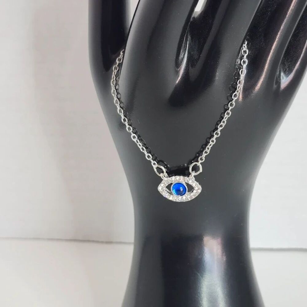 Blue evil eye necklace